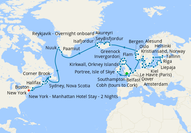 Cruise Itinerary Map