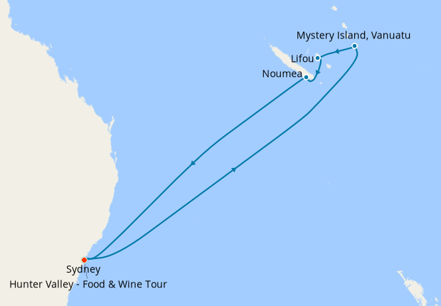 Map of the cruise map