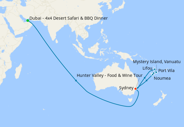 Cruise Itinerary Map