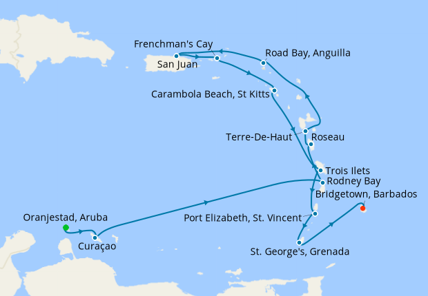 Cruise Itinerary Map