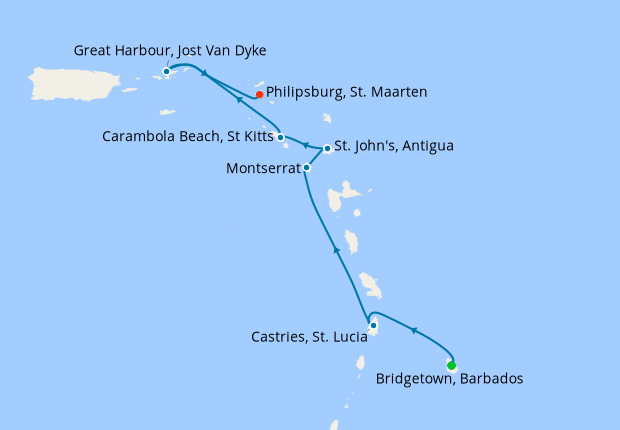 Cruise Itinerary Map