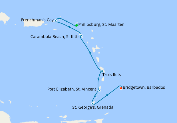 Cruise Itinerary Map