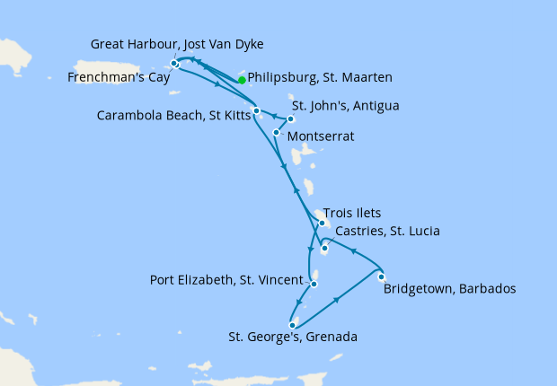 Cruise Itinerary Map