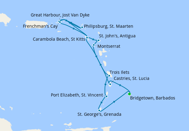 Cruise Itinerary Map