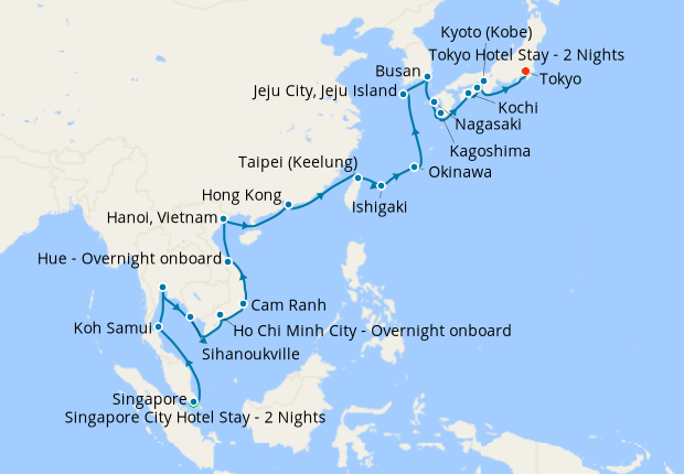 Cruise Itinerary Map