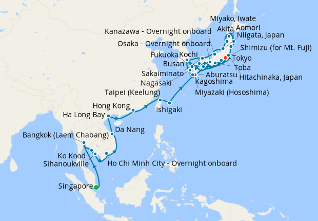 Cruise Itinerary Map