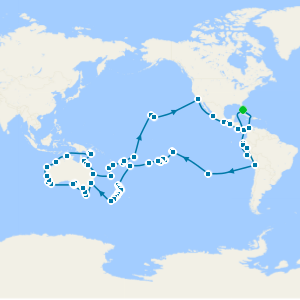 World Cruise: Australia & South Pacific Panorama from Miami