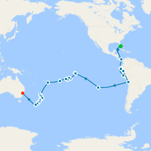 World Cruise: Panama canal, Polynesia & New Zealand from Miami