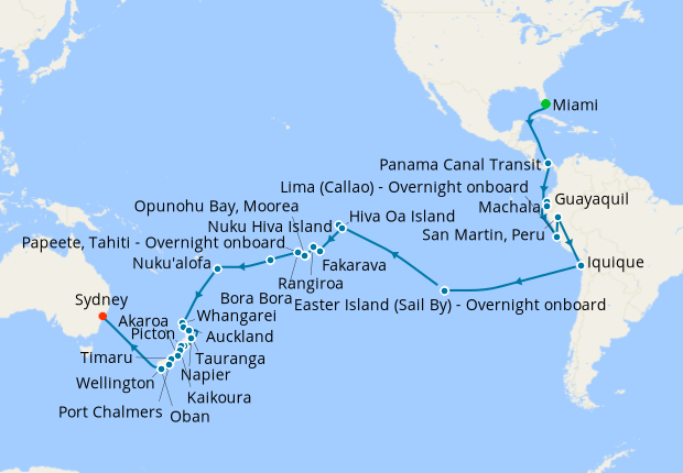 Cruise Itinerary Map