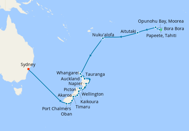 Cruise Itinerary Map
