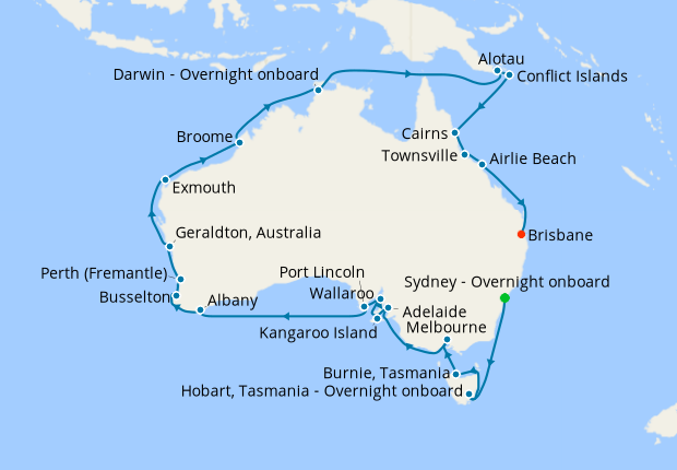 Cruise Itinerary Map