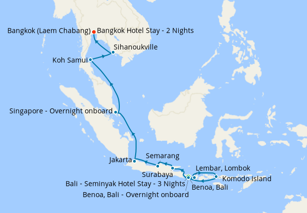 Cruise Itinerary Map