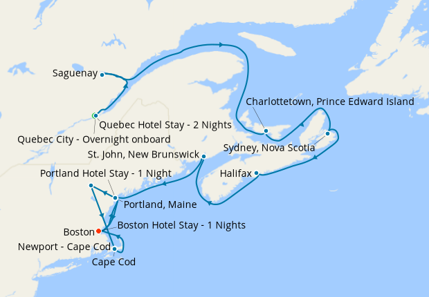 Cruise Itinerary Map