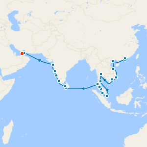 Grand Asia Exploration from Hong Kong to Dubai with Stays