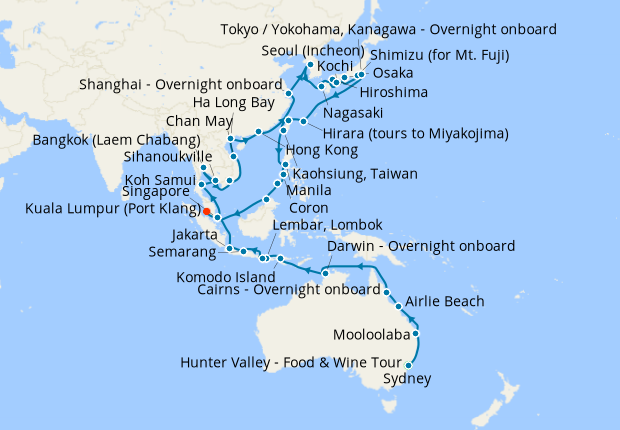 Cruise Itinerary Map