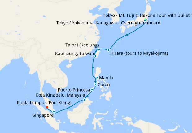 Cruise Itinerary Map