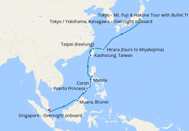 Cruise Itinerary Map