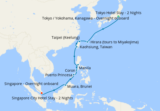Cruise Itinerary Map