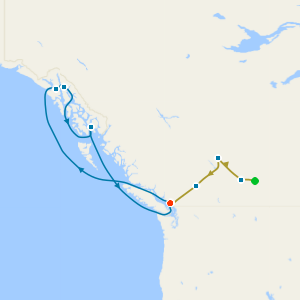 Rocky Mountaineer Discovery Tour & Alaska with Hubbard Glacier from Vancouver