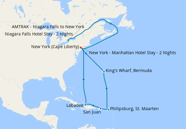 Cruise Itinerary Map
