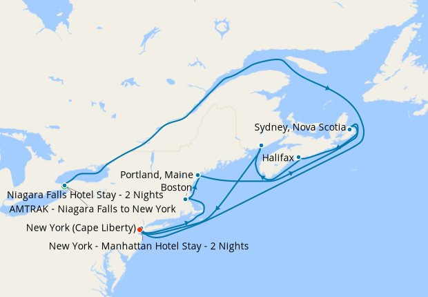 Cruise Itinerary Map