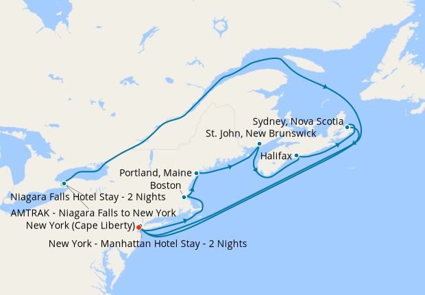 Cruise Itinerary Map