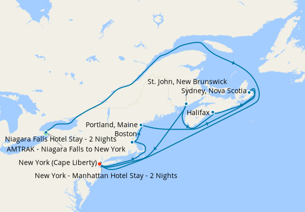 Cruise Itinerary Map