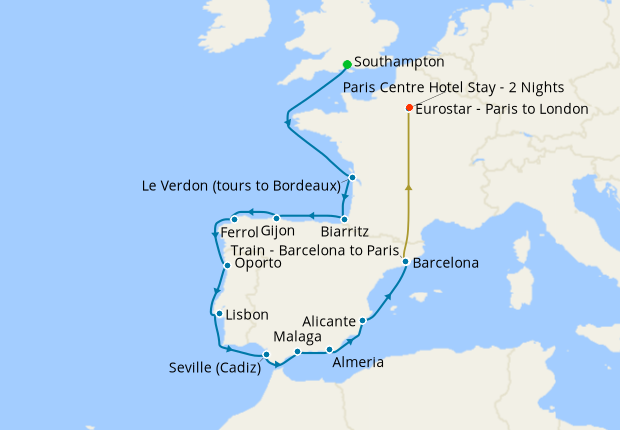 Cruise Itinerary Map