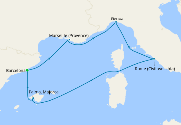 Cruise Itinerary Map