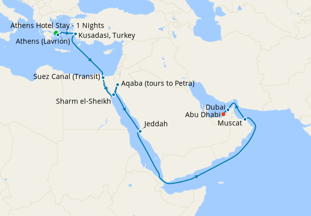 Cruise Itinerary Map