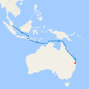 Southeast Asia from Singapore to Brisbane with Stays 