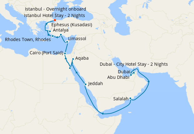 Cruise Itinerary Map
