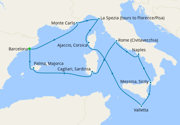 Cruise Itinerary Map