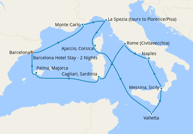 Cruise Itinerary Map