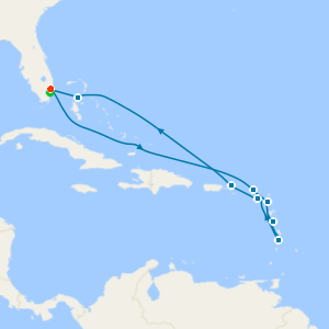 Windward & Leeward Islands from Fort Lauderdale with Miami Beach Stay