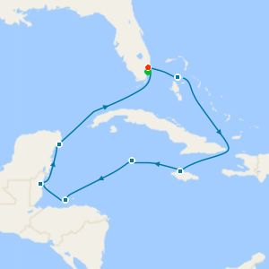 Greater Antilles, Belize & Mexico from Fort Lauderdale with Miami Beach Stay