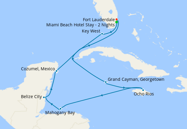 Cruise Itinerary Map