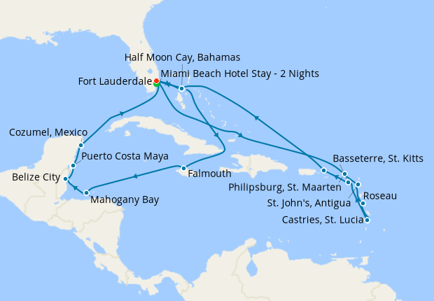 Cruise Itinerary Map