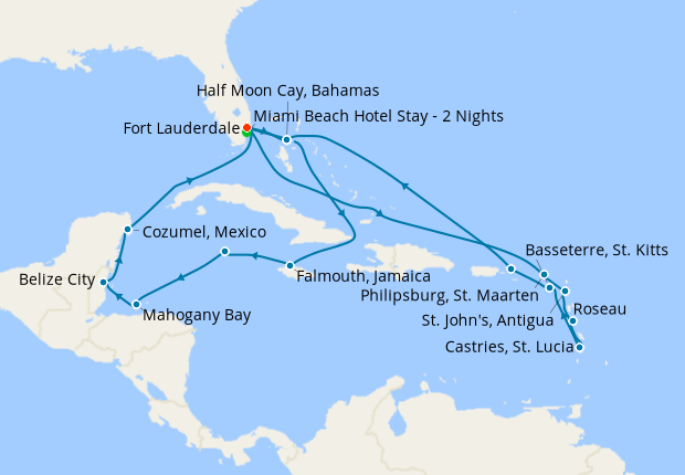 Cruise Itinerary Map