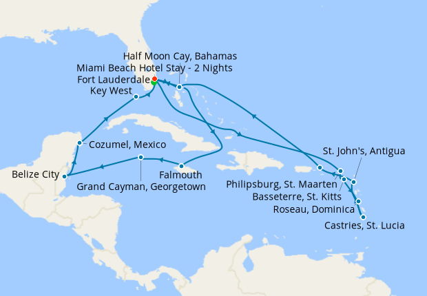 Cruise Itinerary Map