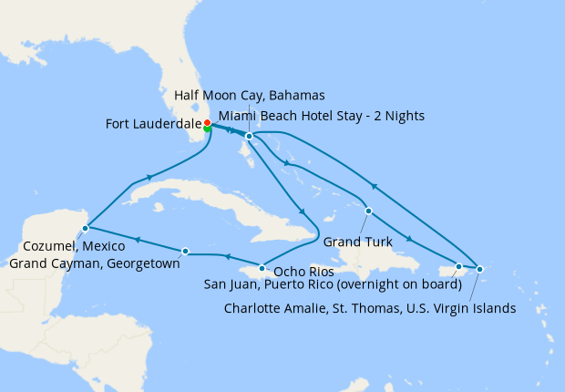 Cruise Itinerary Map