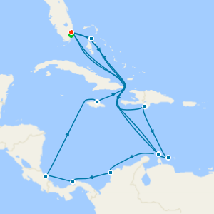 Southern Caribbean & Panama Canal from Fort Lauderdale with Miami Beach Stay