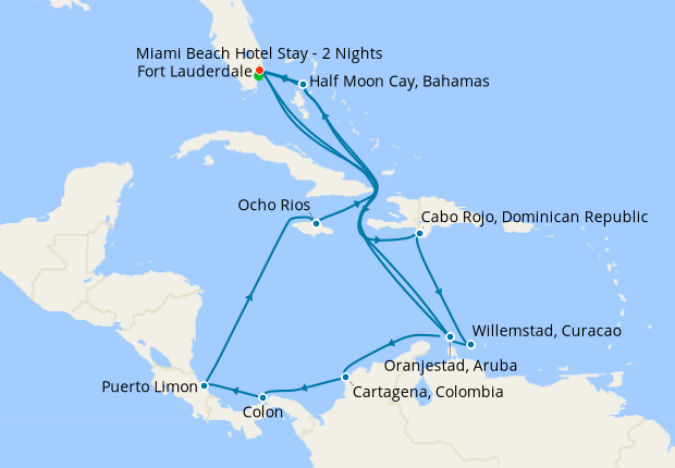 Cruise Itinerary Map