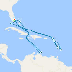 Southern & Eastern Caribbean from Fort Lauderdale with Miami Beach Stay