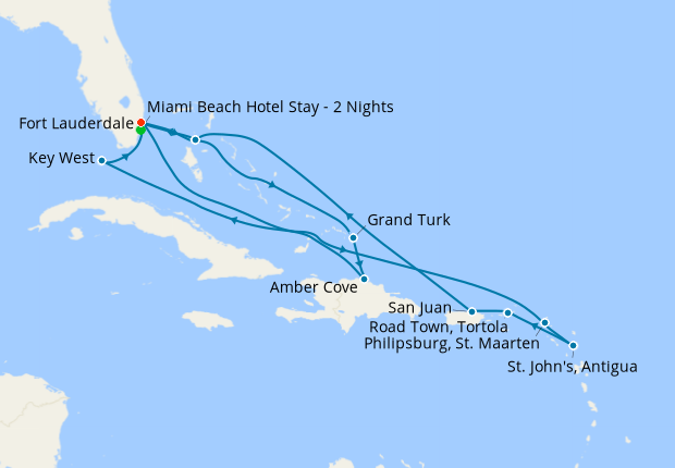 Cruise Itinerary Map