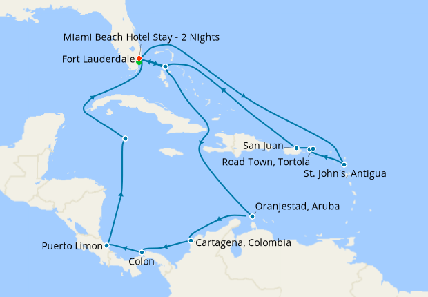 Cruise Itinerary Map