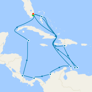 Panama Canal & Southern Caribbean from Fort Lauderdale with Miami Beach Stay