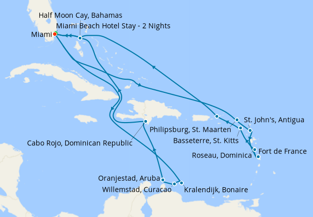 Cruise Itinerary Map