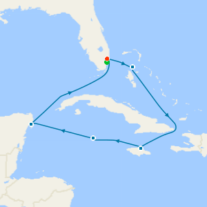 Greater Antilles & Mexico from Fort Lauderdale with Miami Beach Stay