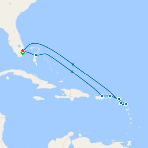 Eastern Caribbean from Fort Lauderdale with Miami Beach Stay